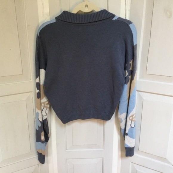 Hollister Blue and Tan Patterned Cardigan - Picture 13 of 15